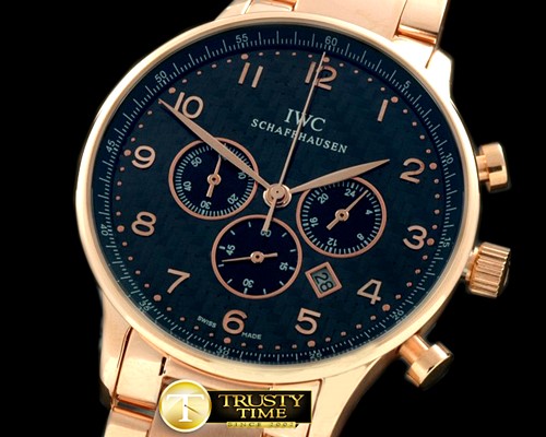 IWC Portuguese Chrono RG/RG Black Jap OS20 -IWC0198B