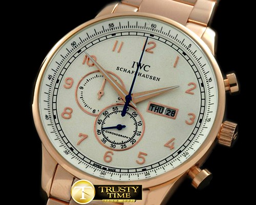 IWC Portuguese Chrono Day/Date RG/RG White/Gold Jap OS20 -IWC0199B