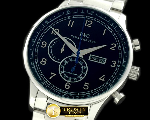IWC Portuguese Chrono Day/Date SS/SS Black Jap OS20 -IWC0200C