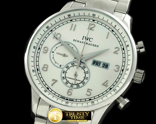 IWC Portuguese Chrono Day/Date SS/SS White Jap OS20 -IWC0200D