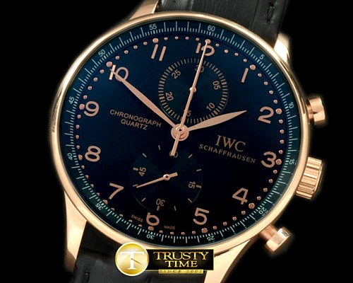 IWC Portuguese Chrono RG/LE Black Jap OS20 -IWC0201B