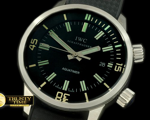 IWC Vintage Aquatimer 3231 SS/RU Black A7750 28800 -IWC0204A