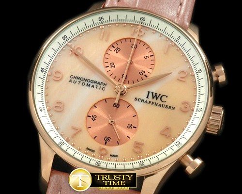IWC Portuguese Chrono RG/LE MOP Rose Jap OS20 -IWC0206C
