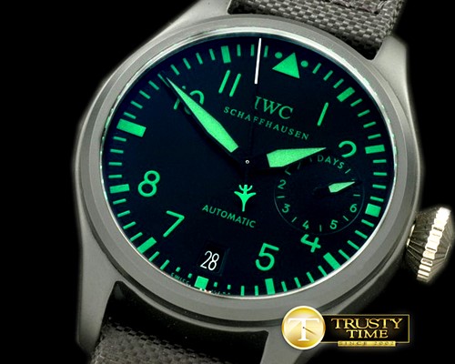 IWC Big Pilot 5019 Boutique CER/NY Blk/Green Asian 23J -IWC0208B