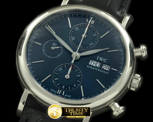 IWC Portofino Chronograph V2 SS/LE Blue A7750 28800bph -IWC0210C