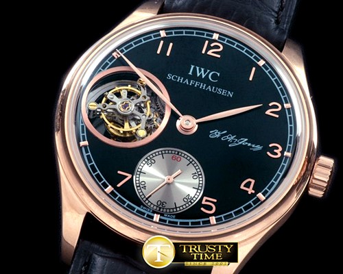 IWC Portugese FA Jones Tourbillon RG/LE Black Tourbillon -IWC0211A