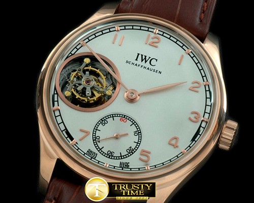 IWC Portugese FA Jones Tourbillon RG/LE White Tourbillon -IWC0213A