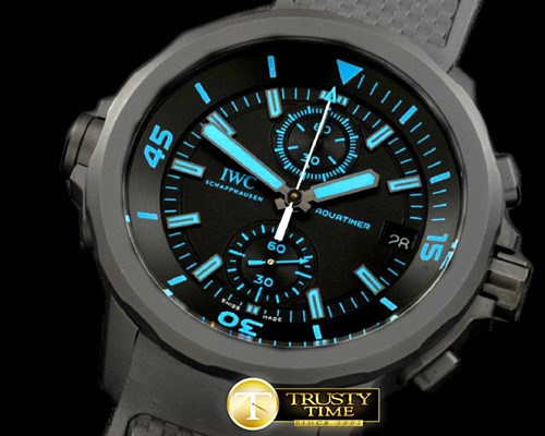 IWC 2013 Aquatimer PVD/RU Black/Blue Jap Quartz -IWC0223D