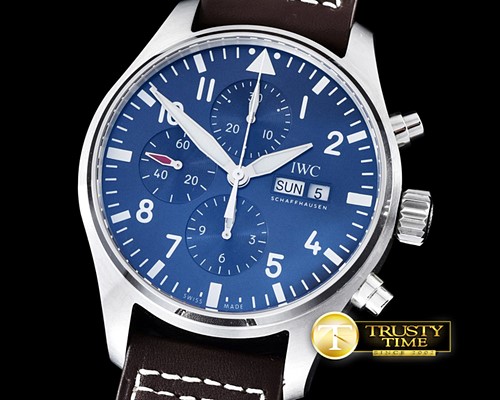 IWC 3777 Pilot Chrono SS/LE Blue Le Petit V2 ZF A7750 -IWC0320