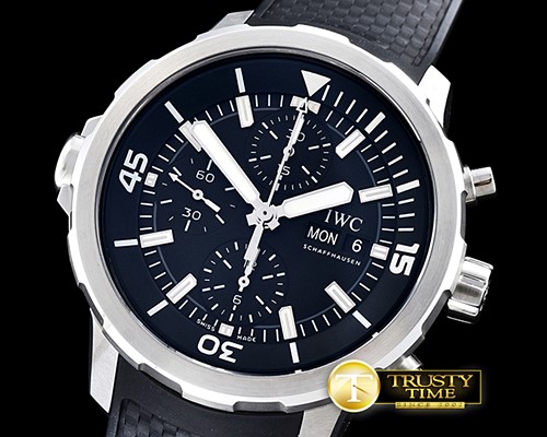 IWC AquaTimer Chronograph SS/RU Black V6F Asia 7750 -IWC0334B
