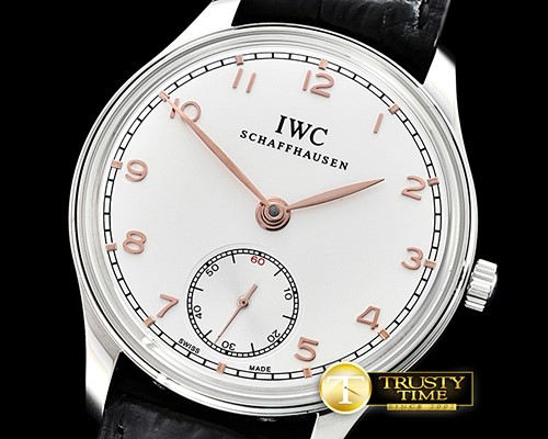 IWC Portuguese HandWound Ref.IW5454 SS/LE Wht/Wht A6497 -IWC0350D