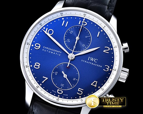 IWC Portuguese Chrono SS/LE Blue Laureus ZF A79350 Mod -IWC0357