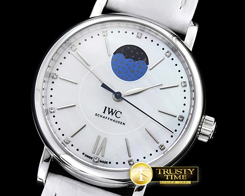 IWC Portofino Automatic SS/LE White MOP A2851 Mod -IWC0366E