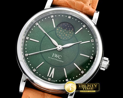 IWC Portofino Automatic SS/LE Green A2851 Mod -IWC0366I