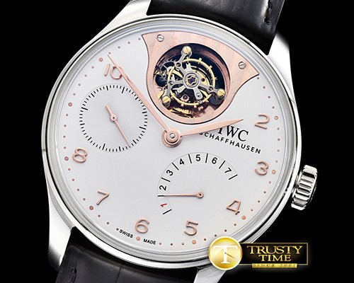 IWC Portugese Mystere Tourbillon SS/LE White YLF Tourb -IWC0375B