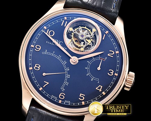 IWC Portugese Mystere Tourbillon RG/LE Blue YLF Tourb -IWC0376A