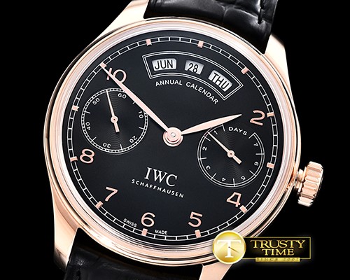 IWC Portugieser Annual Cal. IW503502 RG/LE Blk/Rose A52850 -IWC0383A