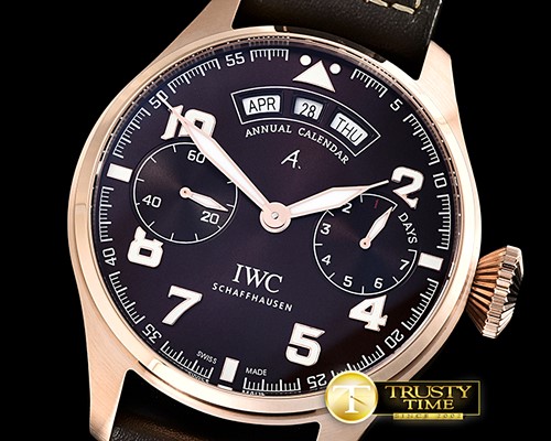 IWC Big Pilot Annual Cal. St Exp RG/LE Brown YLF A52850 -IWC0387B