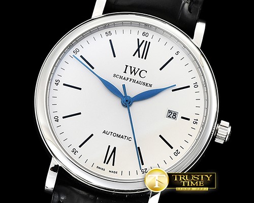 아이더블유씨 Portofino Automatic 150 Years SS/LE White Miyota 9015 -IWC0392