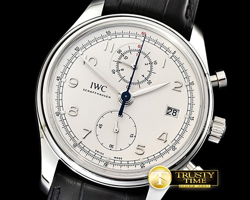 IWC Portuguese Chrono Classic IW390404 SS/LE Wht ZF A7750 -IWC0405
