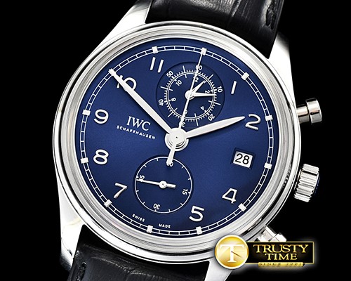IWC Portuguese Chrono Classic IW390404 SS/LE Blue ZF A7750 -IWC0406