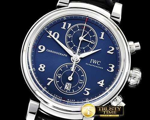 IWC Da Vinci Chrono Laureus Ed SS/LE Blue YLF Asia 7750 -IWC0407B
