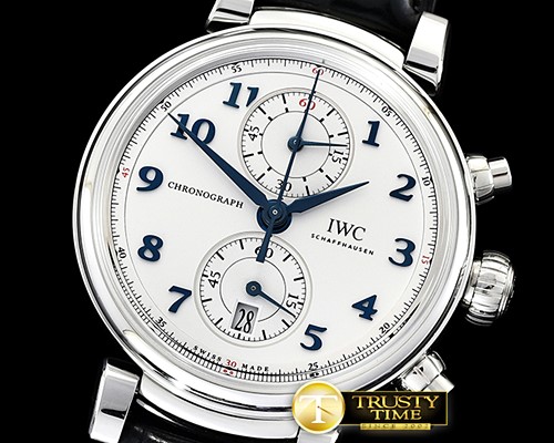 IWC Da Vinci Chrono Laureus Ed SS/LE Wht/Bl YLF Asia 7750 -IWC0407C