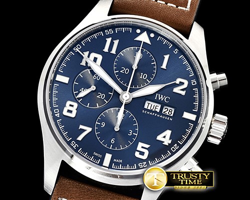 아이더블유씨 Pilot Chrono Le Petit 377721 SS/LE Blue ZF A7750 -IWC0409