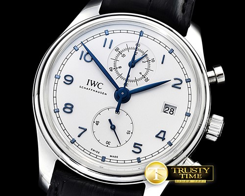IWC Portuguese Chrono Classic IW390404 SS/LE W/B ZF A7750 -IWC0411