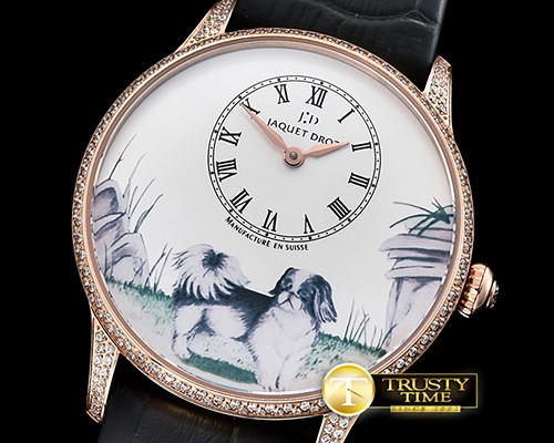 자케 드로 Les Ateliers dArt Petite Heure Minute Dog RG/LE ST8003 -JD011A