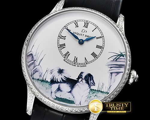 자케 드로 Les Ateliers dArt Petite Heure Minute Dog SS/LE ST8003 -JD011B
