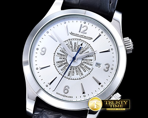 예거 르쿨트르 Master Memovax World Time SS/LE Silver Wht Asia 21J -JL0103A