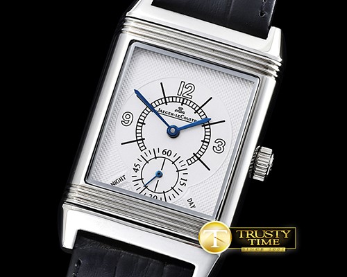 예거 르쿨트르 JL Reverso Automatic SS/LE White/Stk/Num Asia 2824 Mod -JL0109C