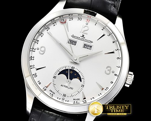 예거 르쿨트르 Master Ultra Thin Moonphase SS/LE Silv Wht KMF MY9015 -JL0115A
