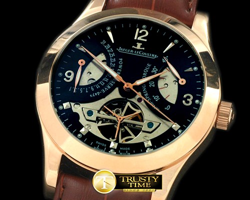 예거 르쿨트르 Retrogating Date/Reserve Tourbillon RG/LE Blk Asian 281 -JL047A