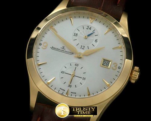 예거 르쿨트르 Master Duo Time YG/LE White Asian 2824 -JL067B