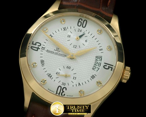 예거 르쿨트르 Master Duo Time YG/LE White Asian 2824 -JL067D