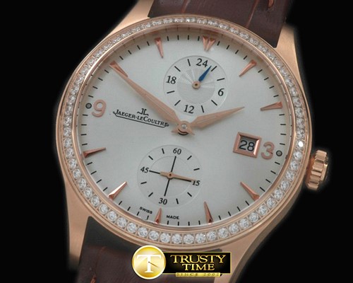 예거 르쿨트르 Master Duo Time RG/LE White Asian 2824 -JL069C