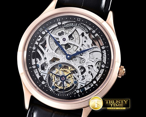 예거 르쿨트르 Master Skeleton Tourbillon RG/LE Black Flying Tourbillon -JL091