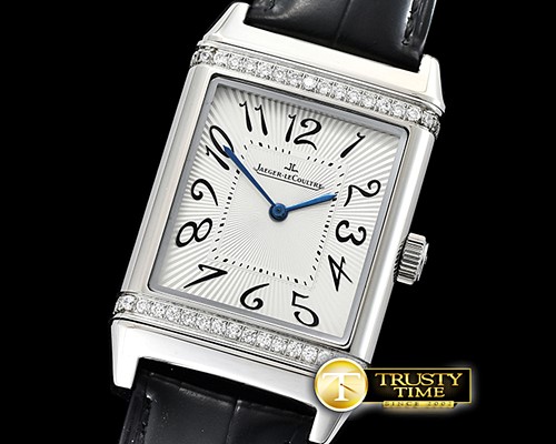 예거 르쿨트르 JL Reverso Mens Diams SS/LE White/Num MY8215 Mod -JL124A
