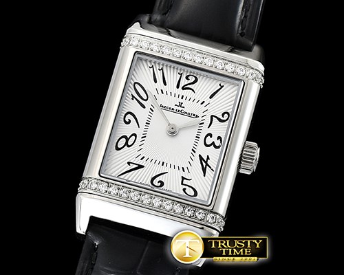 예거 르쿨트르 JL Reverso Ladies Diams SS/LE White/Num MY6T51 Mod -JL125A