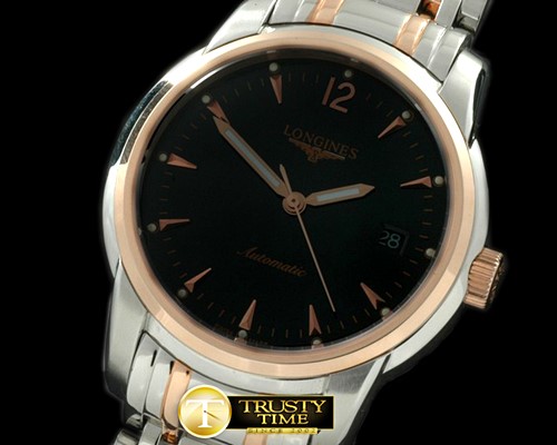 론진 Masters Collection SS/YG Black Asian 28242 -LON009B