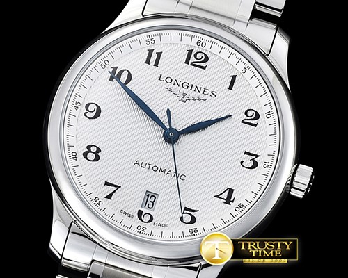 론진 Longines Master Collection SS/SS White/Num MY9015 Mod -LON014B