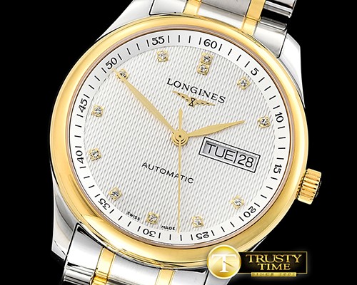 론진 Longines Master Collection DayDate YG/SS LGF Wht A2836 -LON016B