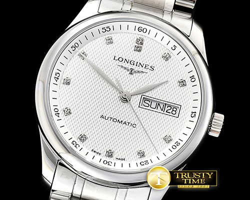 론진 Master Collection DayDate SS/SS LGF White/Diams A2836 -LON017B