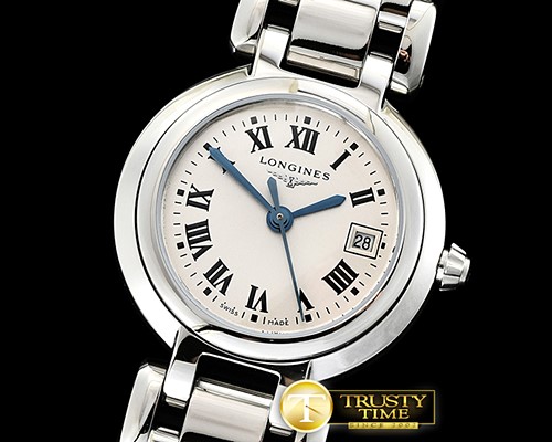 론진 Elegance Ladies SS/SS Ivory/Rmn GSF Swiss Quartz -LON018A