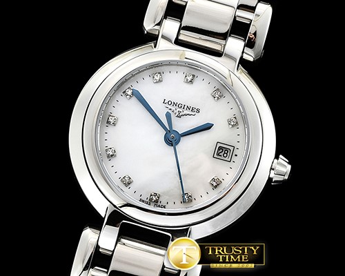 론진 Elegance Ladies SS/SS White MOP Diam GSF Swiss Quartz -LON018B
