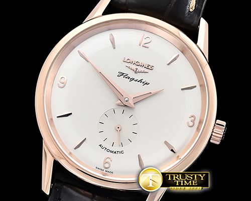 론진 Longines Flagship Heritage 60th Annv RG/LE Wht WF MY9015 -LON020