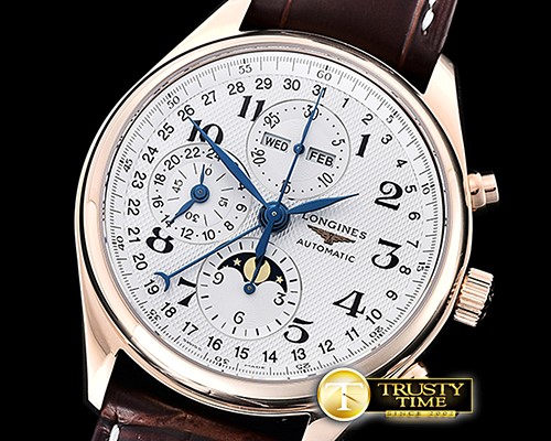 론진 Master Complications Auto RG/LE Wht GSF Asia 7750 -LON021B