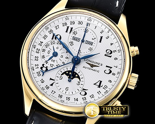 론진 Master Complications Auto YG/LE Wht GSF Asia 7750 -LON021C